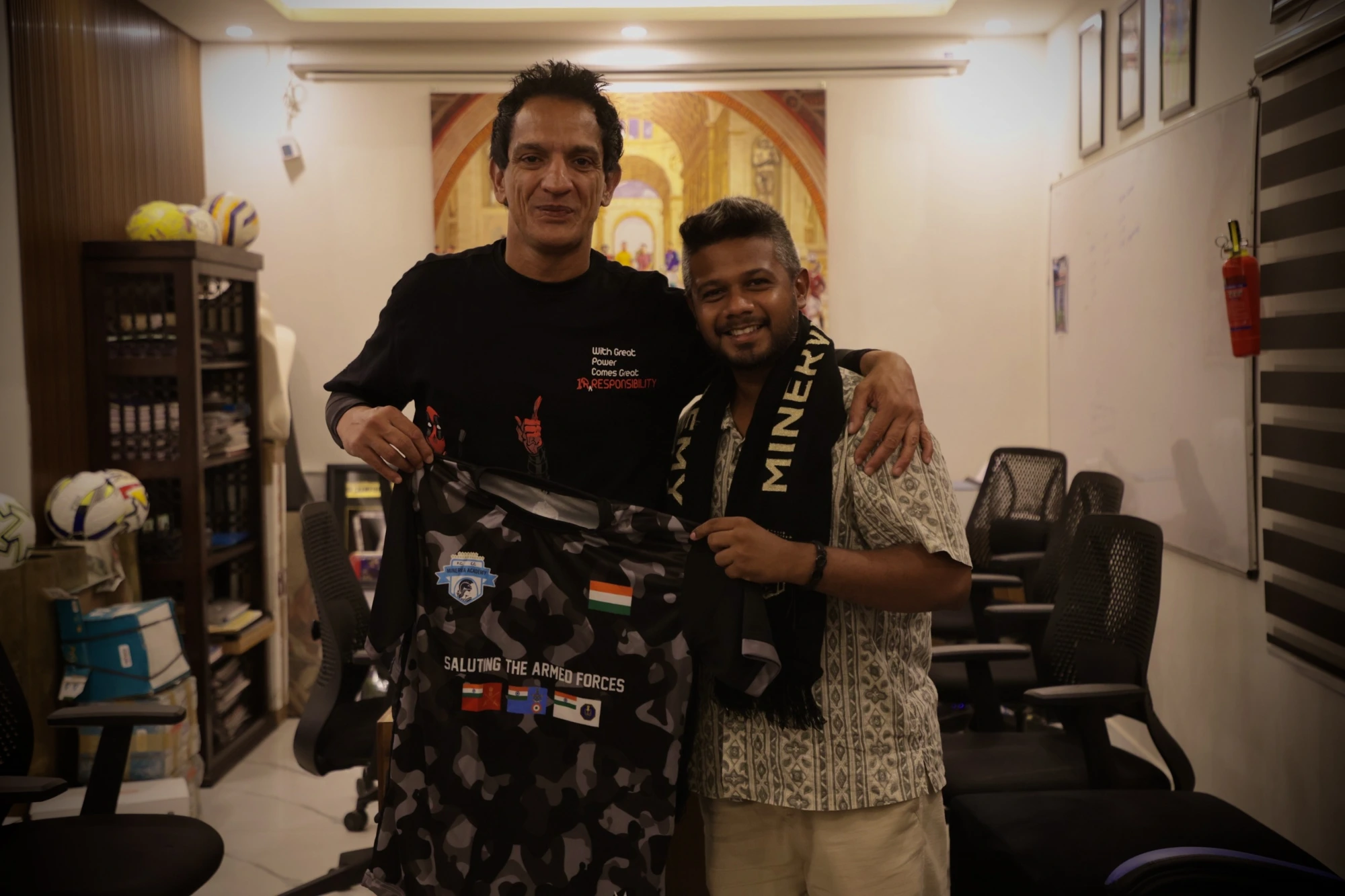 Zavi Football Club × Minerva Academy FC — partnership meeting